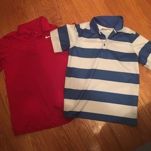 Nike Boys Polo Drifit and Golf Drifit size Medium